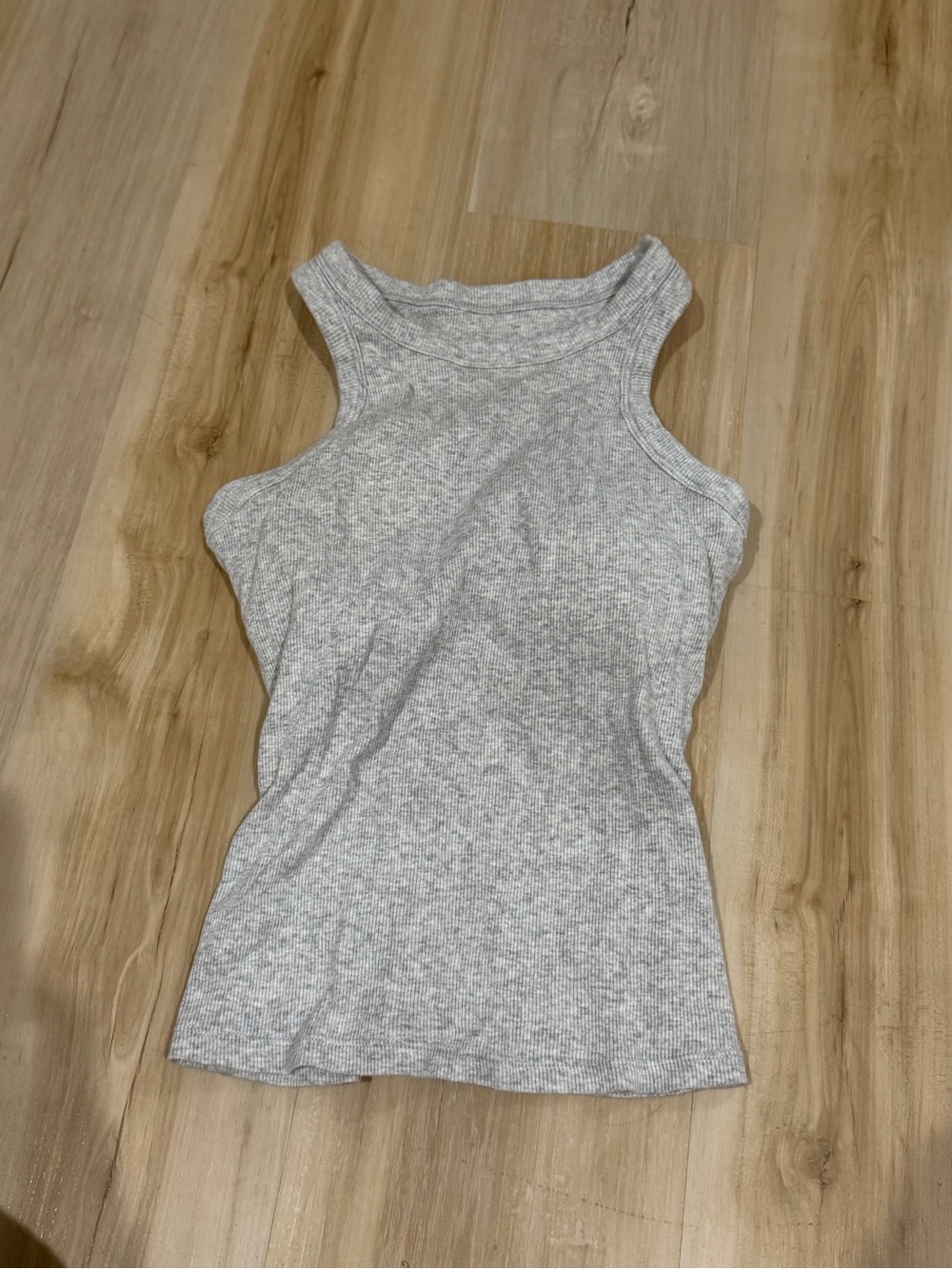Women’s Ribbed Tank Top - Light Gray